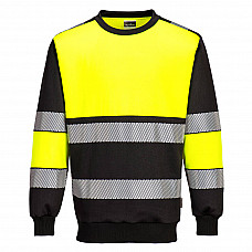 PW376 Yellow/Black PW3 Hi-Vis Class 1 Sweatshirt