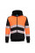 PW377 Orange/Black PW3 Zipped Class 1 Winter Hoodie