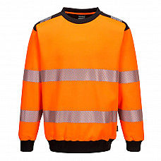 PW379 Orange/Black PW3 Hi-Vis Sweatshirt