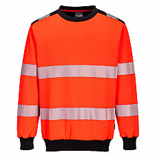 PW379 Red/Black PW3 Hi-Vis Sweatshirt