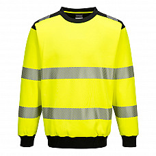 PW379 Yellow/Black PW3 Hi-Vis Sweatshirt