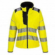 PW381 Yellow/Black PW3 Hi-Vis Women's Softshell (3L)