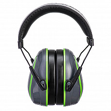 PW72 Grey/Green HV Extreme Ear Defenders Low