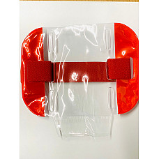 Red Armband ID Badge Holder