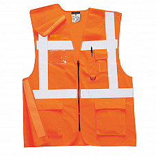 RT26 Orange Hi-Vis Zip Executive Vest