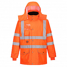 RT27 Orange Hi-Vis Breathable 7-in-1 Traffic Jacket