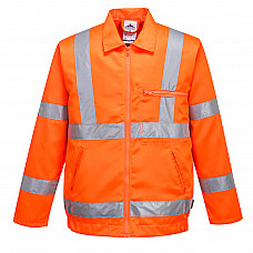 RT40 Orange Hi-Vis Polycotton Bomber Jacket