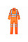 RT42 Orange Hi-Vis Polycotton Service Coverall