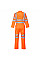 RT42 Orange Hi-Vis Polycotton Service Coverall