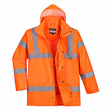 RT60 Orange Hi-Vis Breathable Rain Traffic Jacket