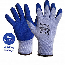 Latex Coated Grip and Grab Work Gloves / Blue