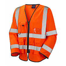 WRAFTON ISO 20471 Cl 3 Superior Sleeved Waistcoat HV ORANGE