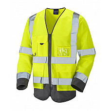 WRAFTON ISO 20471 Cl 3 Superior Sleeved Waistcoat HV YELLOW/GREY