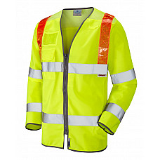 BARBROOK ISO 20471 Cl 3 Orange Brace Sleeved Waistcoat HV YELLOW