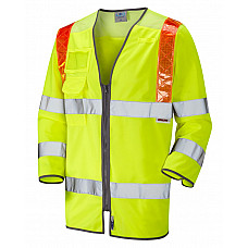 TADDIPORT ISO 20471 Cl 3 Orange Brace 3/4 Sleeve Waistcoat HV YELLOW