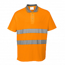 S171 Orange Hi-Vis Cotton Comfort Polo Shirt S/S