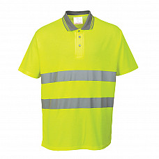 S171 Yellow Hi-Vis Cotton Comfort Polo Shirt S/S