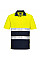 S175 Yellow/Navy Hi-Vis Lightweight Contrast Polo Shirt S/S