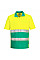 S175 Yellow/Teal Hi-Vis Lightweight Contrast Polo Shirt S/S