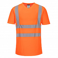 S179 Orange Hi-Vis Cotton Comfort Mesh Insert T-Shirt S/S