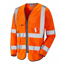 BURRINGTON ISO 20471 Cl 3 Coolviz Superior Sleeved Waistcoat HV ORANGE