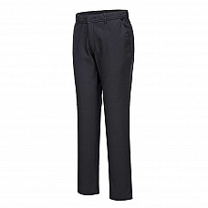 S232 Black Short Stretch Slim Chino Trousers