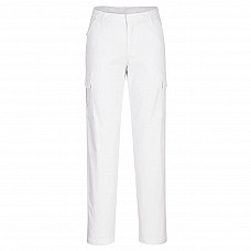 S233 White Women's Stretch Cargo Trousers