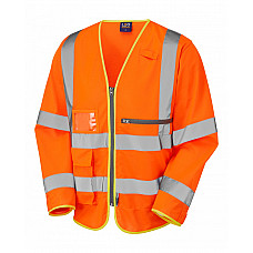 HEDDON ISO 20471 Cl 3 Superior Sleeved Waistcoat with Tablet Pocket HV ORANGE