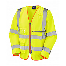 HEDDON ISO 20471 Cl 3 Superior Sleeved Waistcoat with Tablet Pocket HV YELLOW