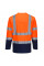 S280 Orange/Navy Hi-Vis Cotton Comfort Contrast T-Shirt L/S