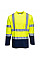 S280 Yellow/Navy Hi-Vis Cotton Comfort Contrast T-Shirt L/S