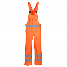 S388 Orange Hi-Vis Breathable Rain Bib and Brace