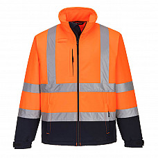 S425 Orange/Navy Hi-Vis Contrast Softshell (3L)