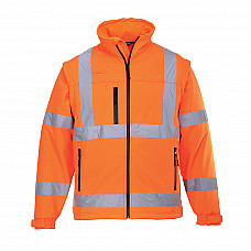 S428 Orange Hi-Vis 2-in-1 Softshell (3L)