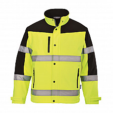 S429 Yellow Hi-Vis Contrast Softshell (3L)