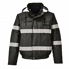 S434 Black Iona Lite Winter Bomber Jacket