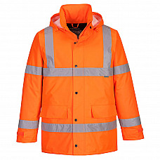 S460 Orange Hi-Vis Winter Traffic Jacket