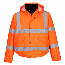 S463 Orange Hi-Vis Winter Bomber Jacket