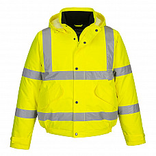 S463 Yellow Hi-Vis Winter Bomber Jacket