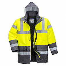 S466 Yellow/Grey Hi-Vis Contrast Winter Traffic Jacket