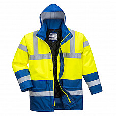 S466 Yellow/Royal Hi-Vis Contrast Winter Traffic Jacket