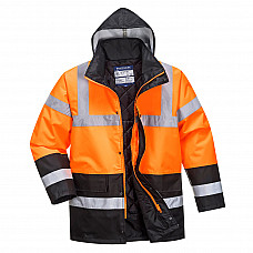 S467 Orange/Black Hi-Vis Contrast Winter Traffic Jacket