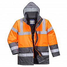 S467 Orange/Grey Hi-Vis Contrast Winter Traffic Jacket