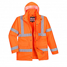 S468 Orange Hi-Vis 4-in-1 Traffic Jacket