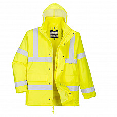 S468 Yellow Hi-Vis 4-in-1 Traffic Jacket