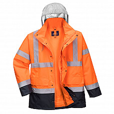 S471 Orange/Navy Hi-Vis 4-in-1 Contrast Traffic Jacket