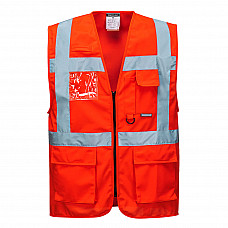 S476 Red Berlin Hi-Vis Executive Vest