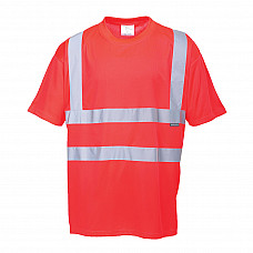 S478 Red Hi-Vis T-Shirt S/S