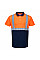 S479 Orange/Navy Hi-Vis Contrast Polo Shirt S/S