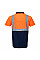 S479 Orange/Navy Hi-Vis Contrast Polo Shirt S/S